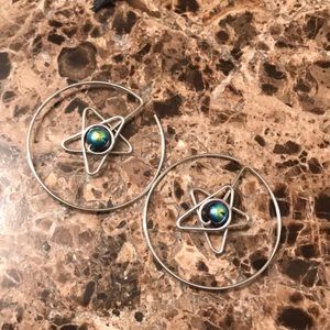 Hoop star earrings